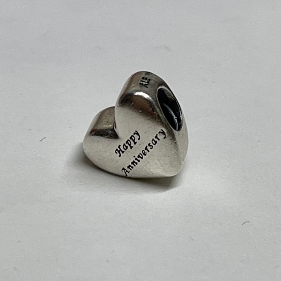 New Pandora Happy Anniversary Charm , Two tone . - Picture 2 of 9